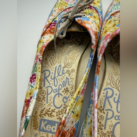 KEDS X Rifle Paper Co. Mini Margaux Slip-on Rainbow Floral Shoes Women Sz 9 - Picture 10 of 11